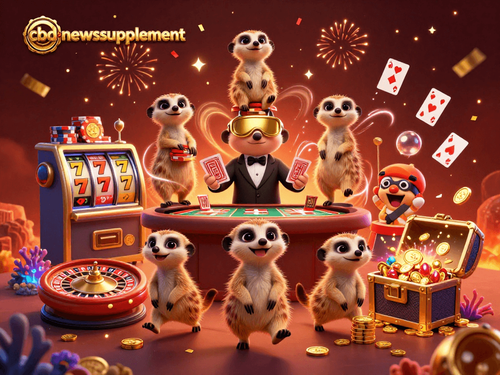 Engage in the exciting world of cbdnewssupplement casino operations with 3D meerkats in action!