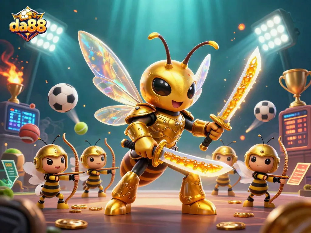 Betting dynamically with da88 - engaging 3D cartoon characters and vibrant casino elements.