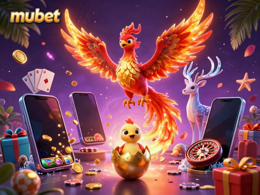 Experience thrilling gameplay with the mubet phoenix alongside vibrant slot games and casino elements.