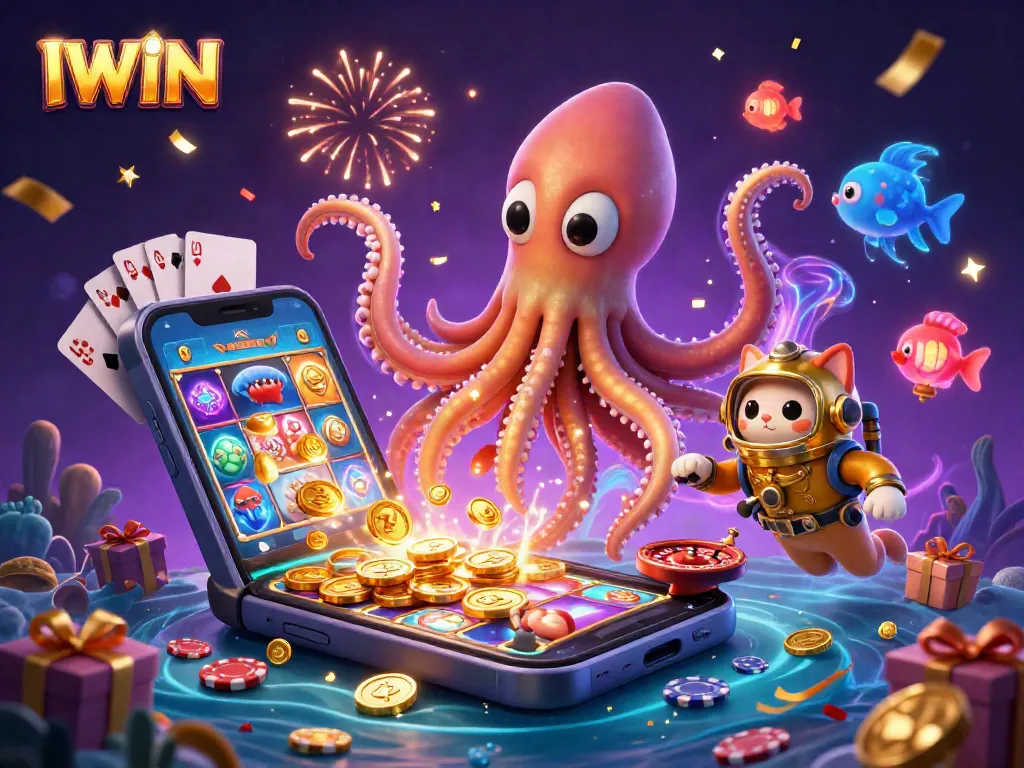 IWIN invites players to spin colorful slot games in an enchanting underwater adventure.