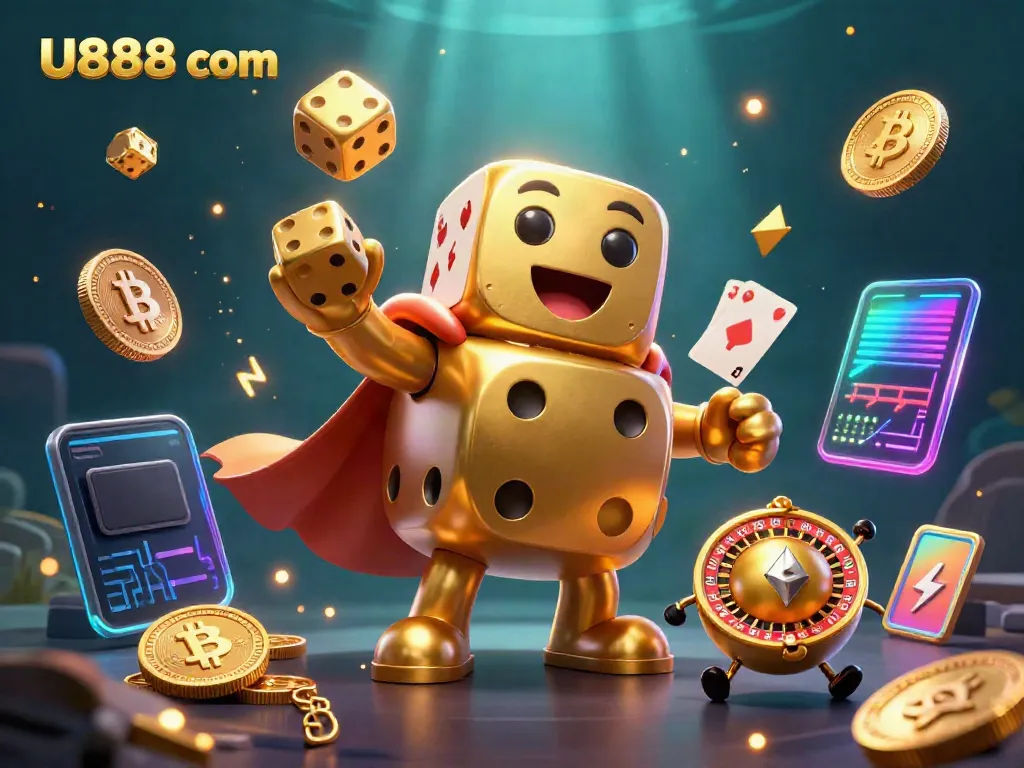 Engage in thrilling gaming with U888 com’s unique casino illustration showcasing vibrant characters and dynamic elements.