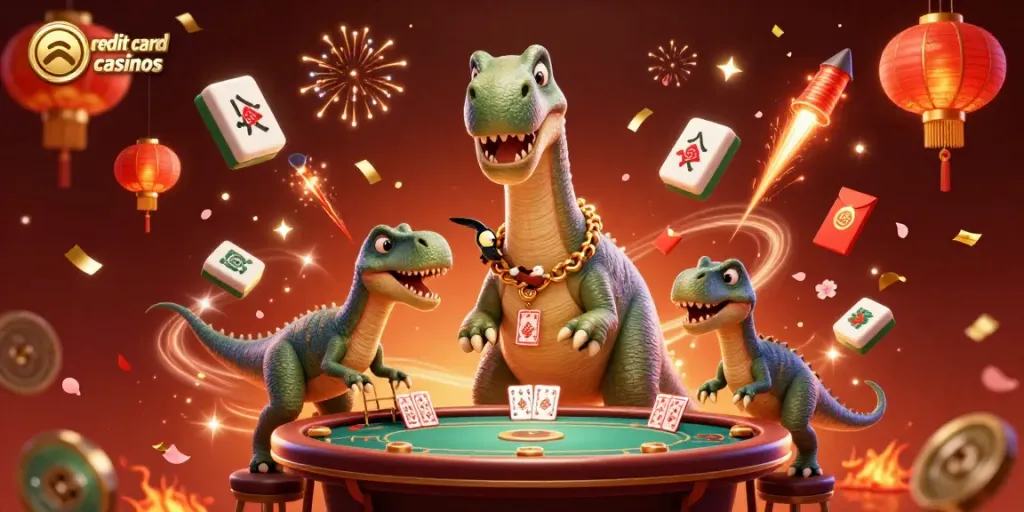 Engage with thrilling credit card casinos featuring vibrant characters and dynamic casino elements.